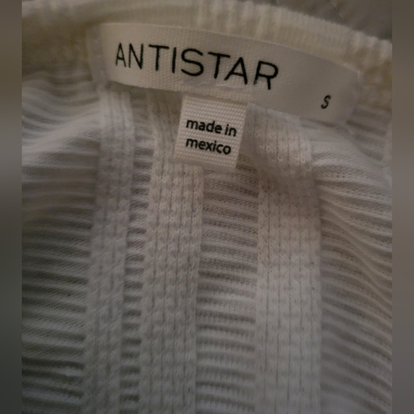 Antistar White Textured Women's Crop Top Small  Summer Spring - Picture 4 of 4